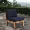 Modway Marina Armless Outdoor Patio Teak Sofa in Natural Navy - Lifestyle - Modway Marina Armless Outdoor Patio Teak Sofa in Natural Navy - Lifestyle