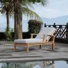 Modway Marina Outdoor Patio Teak Single Chaise in Natural Gray - Lifestyle - Modway Marina Outdoor Patio Teak Single Chaise in Natural Gray - Lifestyle