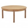 Modway Marina Outdoor Patio Teak Round Coffee Table - Natural - Front Side Angle