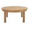 Modway Marina Outdoor Patio Teak Round Coffee Table - Natural - Front Angle - Modway Marina Outdoor Patio Teak Round Coffee Table - Natural - Front Angle