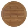 Modway Marina Outdoor Patio Teak Round Coffee Table - Natural - Top Angle - Modway Marina Outdoor Patio Teak Round Coffee Table - Natural - Top Angle