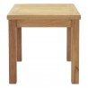 Modway Marina Outdoor Patio Teak Side Table - Natural - Front Angle
