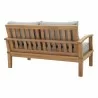 Modway Marina 3 Piece Outdoor Patio Teak Set in Natural Gray - Sofa in Back Side Angle - Modway Marina 3 Piece Outdoor Patio Teak Set in Natural Gray - Sofa in Back Side Angle