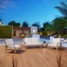 Modway Marina 3 Piece Outdoor Patio Teak Set - Natural White - Lifestyle - Modway Marina 3 Piece Outdoor Patio Teak Set - Natural White - Lifestyle