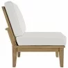 Modway Marina 5 Piece Outdoor Patio Teak Set - Natural White - Armless Chair in Side Angle - Modway Marina 5 Piece Outdoor Patio Teak Set - Natural White - Armless Chair in Side Angle