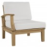 Modway Marina 8 Piece Outdoor Patio Teak Set in Natural White - Right-Arm Chair in Front Side Angle
