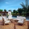 Modway Marina 8 Piece Outdoor Patio Teak Set in Natural White - Lifestyle - Modway Marina 8 Piece Outdoor Patio Teak Set in Natural White - Lifestyle