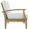 Modway Marina 7 Piece Outdoor Patio Teak Set in Natural White - Left-Arm Sofa in Side Angle - Modway Marina 7 Piece Outdoor Patio Teak Set in Natural White - Left-Arm Sofa in Side Angle