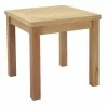 Modway Marina 3 Piece Outdoor Patio Teak Set - Natural Gray - Table in Front Side Angle - Modway Marina 3 Piece Outdoor Patio Teak Set - Natural Gray - Table in Front Side Angle