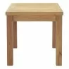 Modway Marina 3 Piece Outdoor Patio Teak Set - Natural Gray - Table in Front Angle - Modway Marina 3 Piece Outdoor Patio Teak Set - Natural Gray - Table in Front Angle