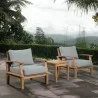Modway Marina 3 Piece Outdoor Patio Teak Set - Natural Gray - Lifestyle - Modway Marina 3 Piece Outdoor Patio Teak Set - Natural Gray - Lifestyle