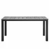Modway Maine 63" Outdoor Patio Dining Table in Brown Gray - Front Angle - Modway Maine 63" Outdoor Patio Dining Table in Brown Gray - Front Angle