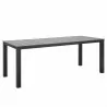 Modway Maine 80" Outdoor Patio Dining Table in Brown Gray - Front Side Angle - Modway Maine 80" Outdoor Patio Dining Table in Brown Gray - Front Side Angle