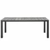 Modway Maine 80" Outdoor Patio Dining Table in Brown Gray - Front Angle - Modway Maine 80" Outdoor Patio Dining Table in Brown Gray - Front Angle