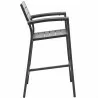 Modway Maine Outdoor Patio Bar Stool in Brown Gray - Side Angle - Modway Maine Outdoor Patio Bar Stool in Brown Gray - Side Angle
