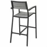 Modway Maine Outdoor Patio Bar Stool in Brown Gray - Back Side Angle - Modway Maine Outdoor Patio Bar Stool in Brown Gray - Back Side Angle