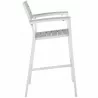 Modway Maine Outdoor Patio Bar Stool in White Light Gray - Side Angle - Modway Maine Outdoor Patio Bar Stool in White Light Gray - Side Angle