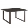 Modway Fortuna Outdoor Patio Side Table in Brown - Front Side Angle