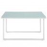 Modway Fortuna Outdoor Patio Side Table in White - Side Angle
