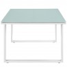 Modway Fortuna Outdoor Patio Coffee Table in White - Side Angle