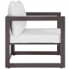 Modway Fortuna Outdoor Patio Armchair in Brown Gray - Side Angle