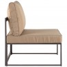 Modway Fortuna Armless Outdoor Patio Chair - Brown Mocha - Side Angle