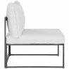 Modway Fortuna Armless Outdoor Patio Chair - Brown White - Side Angle - Modway Fortuna Armless Outdoor Patio Chair - Brown White - Side Angle