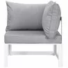 Modway Fortuna 9 Piece Outdoor Patio Sectional Sofa Set - White Gray - Corner Chairi n Side Angle - Modway Fortuna 9 Piece Outdoor Patio Sectional Sofa Set - White Gray - Corner Chairi n Side Angle