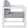 Modway Fortuna 10 Piece Outdoor Patio Sectional Sofa Set - White Gray - Armchair in  Side Angle