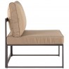 Modway Fortuna 5 Piece Outdoor Patio Sectional Sofa Set - Brown Mocha - Armless Chair in Side Angle