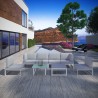 Modway Fortuna 8 Piece Outdoor Patio Sectional Sofa Set in White Gray - Lifestyle