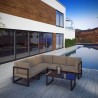 Modway Fortuna 6 Piece Outdoor Patio Sectional Sofa Set in Brown Mocha - Lifestyle