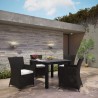 Modway Junction 5 Piece Outdoor Patio Dining Set in Brown - Lifestyle