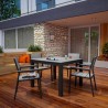 Modway Maine 5 Piece Outdoor Patio Dining Set in Brown Gray - Chair - Lifestyle