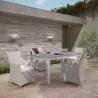 Modway Junction 5 Piece Outdoor Patio Dining Set in Gray White - Lifestyle - Modway Junction 5 Piece Outdoor Patio Dining Set in Gray White - Lifestyle
