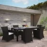 Modway Junction 7 Piece Outdoor Patio Dining Set in Brown White - Lifestyle - Modway Junction 7 Piece Outdoor Patio Dining Set in Brown White - Lifestyle