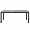 Modway Maine 9 Piece Outdoor Patio Dining Set in Brown Gray - Dining Table - Front Angle