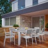 Modway Maine 9 Piece Outdoor Patio Dining Set in White Light Gray - Lifestyle