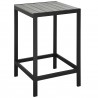 Modway Maine 5 Piece Outdoor Patio Bar Set in Brown Gray - Bar Table - Front Side Angle