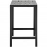 Modway Maine 5 Piece Outdoor Patio Bar Set in Brown Gray - Bar Table - Front Angle