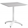 Modway Maine 5 Piece Outdoor Patio Dining Set in White Light Gray - Table - Front Side Angle