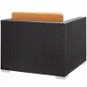 Modway Convene 5 Piece Outdoor Patio Sectional Set in Espresso Orange - Armchair in Back Side Angle - Modway Convene 5 Piece Outdoor Patio Sectional Set in Espresso Orange - Armchair in Back Side Angle
