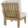 Modway Marina 6 Piece Outdoor Patio Teak Set in Natural White - Corner Chair in Back Side Angle - Modway Marina 6 Piece Outdoor Patio Teak Set in Natural White - Corner Chair in Back Side Angle