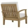 Modway Marina 8 Piece Outdoor Patio Teak Set - Natural White - Left-Arm Sofa in Back Side Angle - Modway Marina 8 Piece Outdoor Patio Teak Set - Natural White - Left-Arm Sofa in Back Side Angle