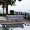 Modway Marina 3 Piece Outdoor Patio Teak Set in Natural Gray - Lifestyle