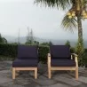 Modway Marina 2 Piece Outdoor Patio Teak Set in Natural Navy - Lifestyle - Modway Marina 2 Piece Outdoor Patio Teak Set in Natural Navy - Lifestyle