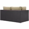 Modway Convene Outdoor Patio Left Arm Loveseat in Espresso Mocha - Back Side Angle - Modway Convene Outdoor Patio Left Arm Loveseat in Espresso Mocha - Back Side Angle