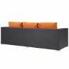 Modway Convene Outdoor Patio Sofa in Espresso Orange - Back Side Angle - Modway Convene Outdoor Patio Sofa in Espresso Orange - Back Side Angle