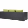 Modway Convene Outdoor Patio Sofa in Espresso Peridot - Back Side Angle - Modway Convene Outdoor Patio Sofa in Espresso Peridot - Back Side Angle