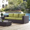 Modway Convene Outdoor Patio Sofa in Espresso Peridot - Lifestyle